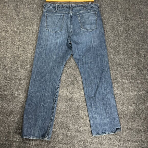Banana Republic Jeans Mens 33 Medium Wash Cotton Stretch Straight Leg Pockets - Picture 7 of 8